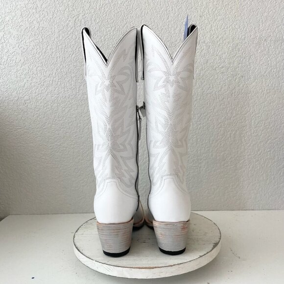 Lane MEGAN MORONEY Cowboy Boots Smokeshow Womens 9.5 White Western Cowgirl Tall - Picture 3 of 13